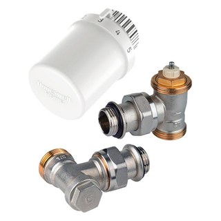 Honeywell termosztatikus radiátorszelep szett, sarok, KM